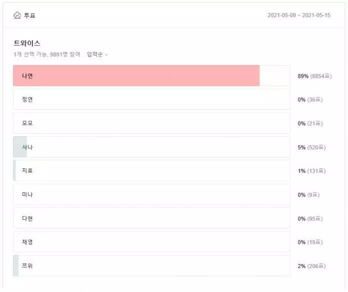 Nayeon có số phiếu bầu cao nhất đối với bình chọn gương mặt đại diện của TWICE (Ảnh: Internet)