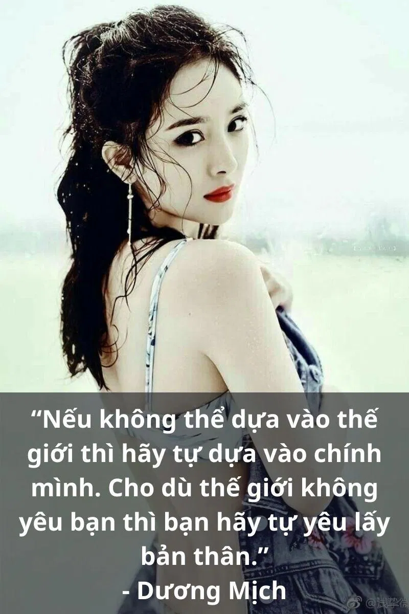 Câu nói của Dương Mịch (Ảnh: BlogAnChoi)