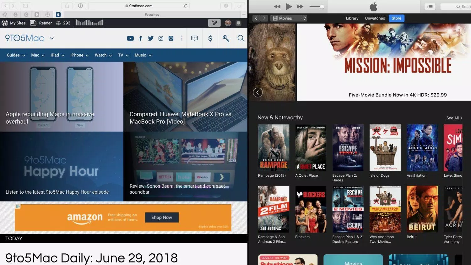Tính năng Split View trên macOS được ra mắt lần đầu trên macOS X El Capitan (2015). Kể cả trên phiên bản macOS Montery vừa rồi, số lượng ứng dụng đa nhiệm tối đa vẫn chỉ là 2 (Ảnh: Internet). Tính năng Split View trên macOS được ra mắt lần đầu trên macOS X El Capitan (2015). Kể cả trên phiên bản macOS Montery vừa rồi, số lượng ứng dụng đa nhiệm tối đa vẫn chỉ là 2 (Ảnh: Internet).
