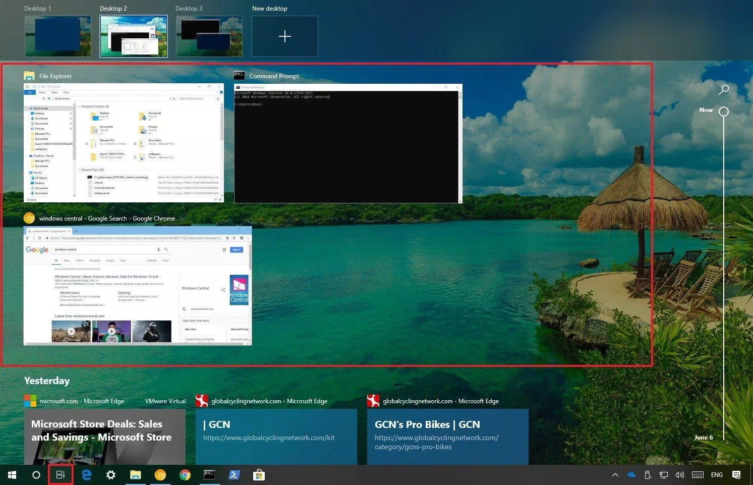 Task View trên Windows 10. (Ảnh: Internet)