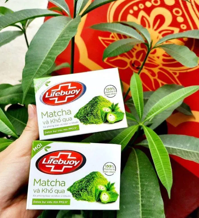 Xà phòng Lifebuoy matcha khổ qua có mùi hương rất dễ chịu, thư giãn. (Ảnh: BlogAnChoi)