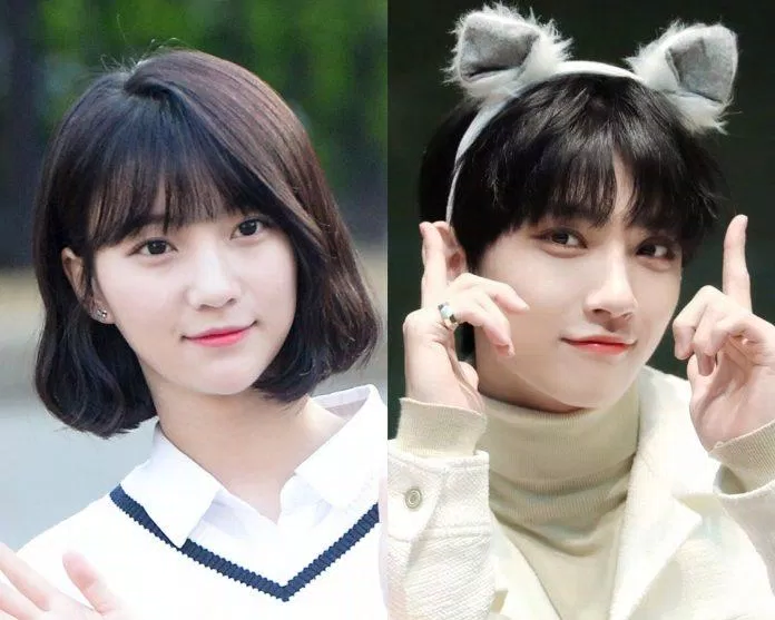 Binnie (OH MY GIRL) & Joshua (SEVENTEEN) đều có ngoại hình thanh thoát như thiên thần với chiếc mũi nhỏ nhắn đáng yêu và đôi môi cong dễ thương như anh em họ hàng. (Nguồn: Internet)