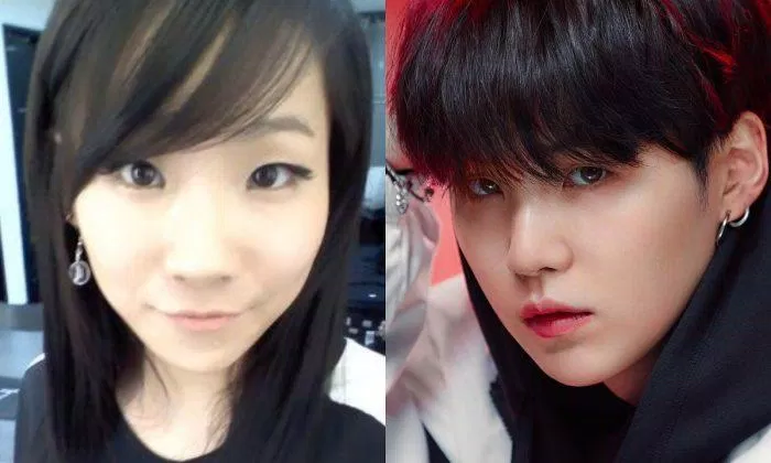 Không chỉ là rapper đình đám với khả năng biểu diễn tuyệt vời, CL (cựu thành viên 2NE1) và Suga (BTS) đều có nhiều đặc điểm khuôn mặt giống nhau như anh em họ hàng, đặc biệt là ở đôi mắt. (Nguồn: Internet)