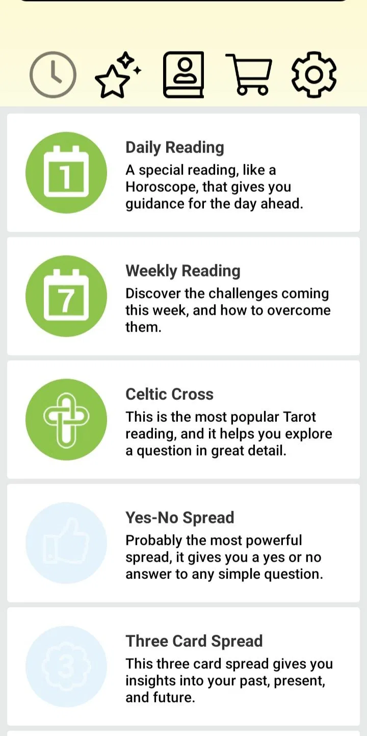 Các kiểu bói bài có trong Trusted Tarot (Ảnh: Internet). Các kiểu bói bài có trong Trusted Tarot (Ảnh: Internet).