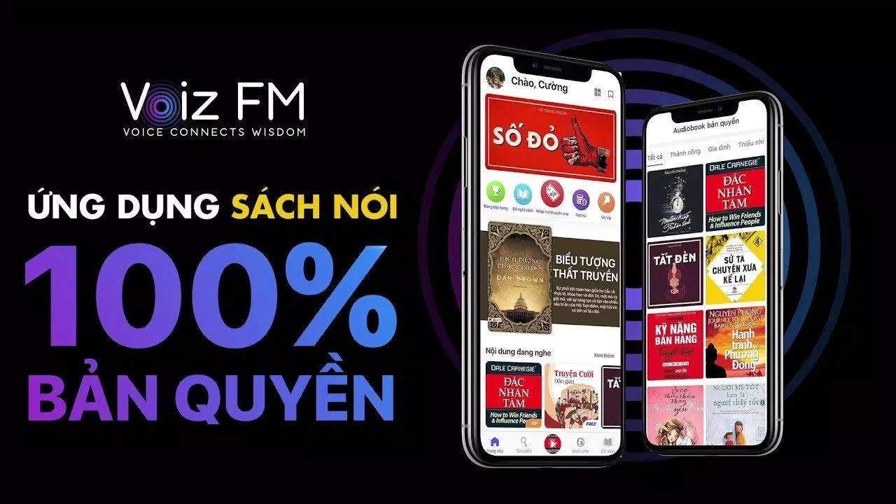 Voiz FM - Sách nói, Podcast, Nghe truyện với rất nhiều tựa sách hot nhất. (Nguồn: Internet)