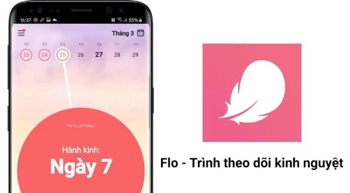 Giao diện của app Flo -Lịch kinh nguyệt (Ảnh: Internet). Giao diện của app Flo -Lịch kinh nguyệt (Ảnh: Internet).