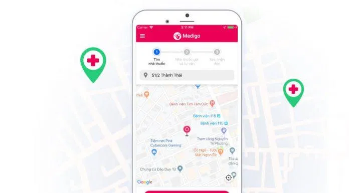 Giao diện của app Medigo (Ảnh: Internet). Giao diện của app Medigo (Ảnh: Internet).