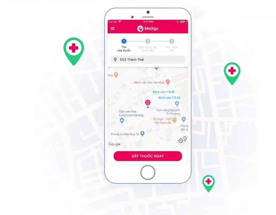 Giao diện của app Medigo (Ảnh: Internet). Giao diện của app Medigo (Ảnh: Internet).