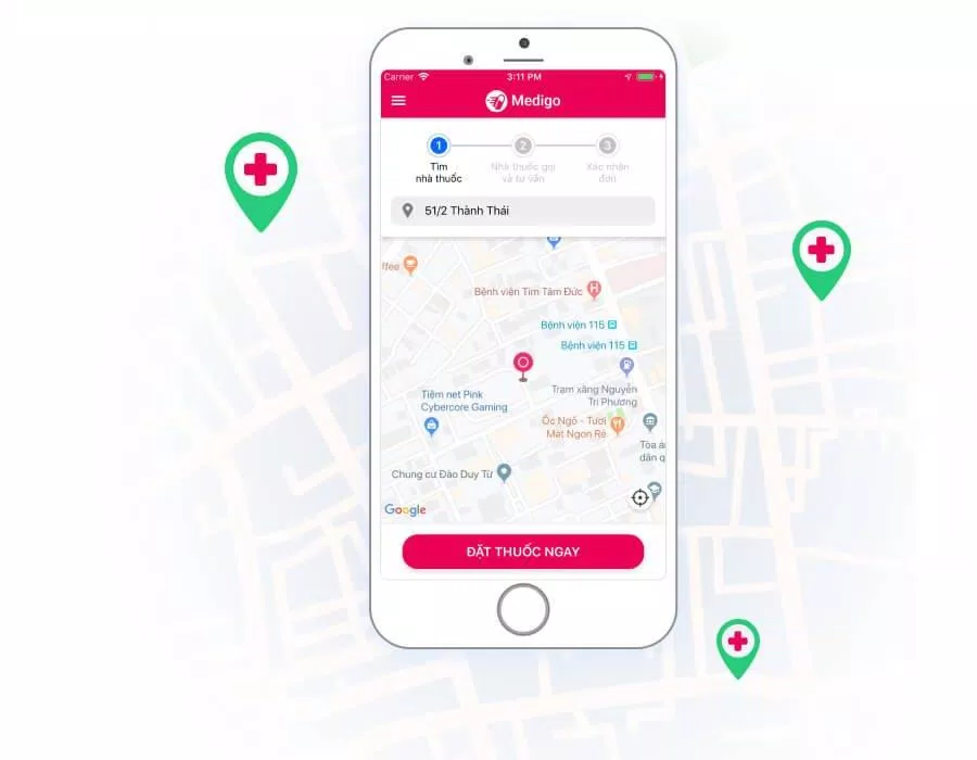 Giao diện của app Medigo (Ảnh: Internet).