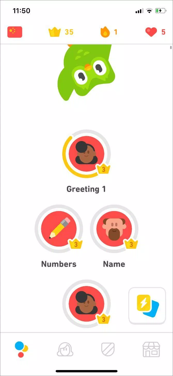 Duolingo interfazea (Irudia: Internet).