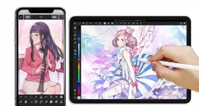 Vẽ tranh với ứng dụng MediBang Paint (Ảnh: Internet). Vẽ tranh với ứng dụng MediBang Paint (Ảnh: Internet).