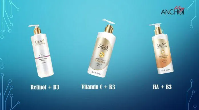 3 loại sữa dưỡng thể dưỡng trắng da Olay giúp da bật tonean toàn (Ảnh: nquynhvy)