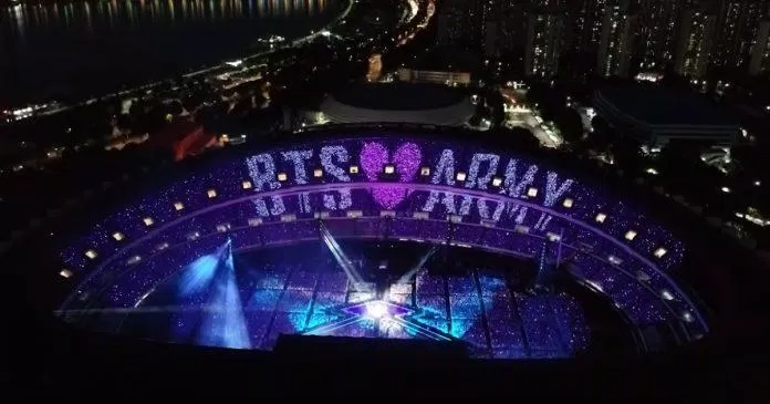 BTS biểu diễn tại Sân vận động Olympic Seoul (Ảnh: Internet)