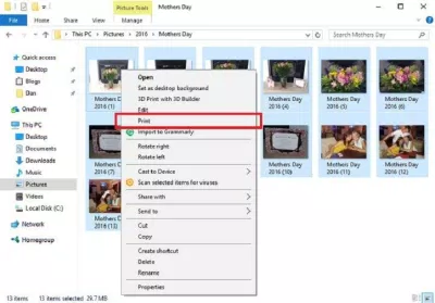 Chọn hình ảnh cần in và nhấn Print (Ảnh: Internet). Chọn hình ảnh cần in và nhấn Print (Ảnh: Internet).