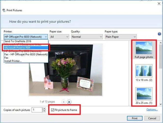 Chọn chức năng in PDF của Microsoft (Ảnh: Internet). Chọn chức năng in PDF của Microsoft (Ảnh: Internet).