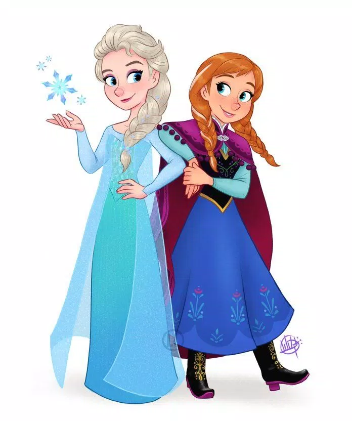 Anna và Elsa (Ảnh: Behance)