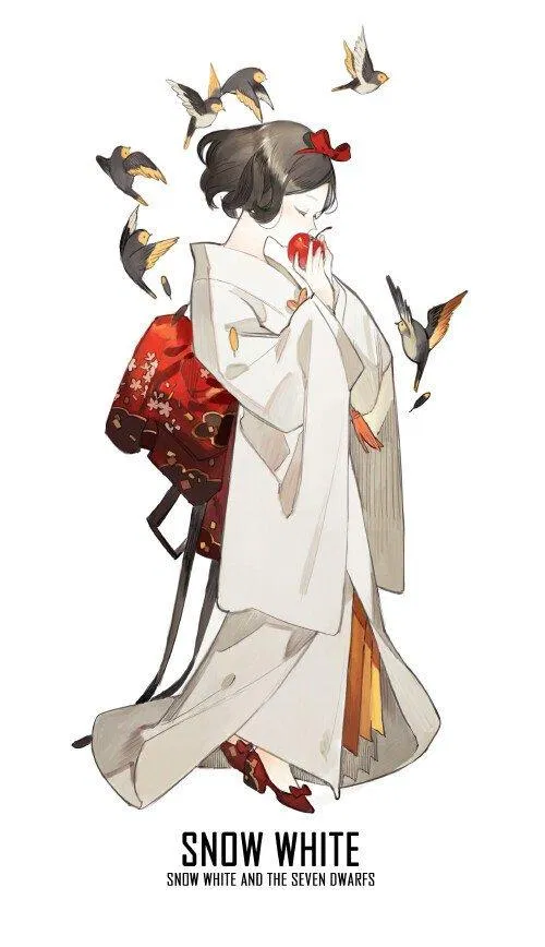 Snow White và kimono (Ảnh: Weibo)