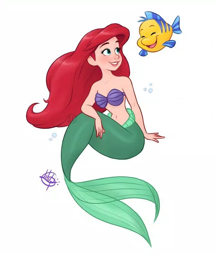 Nàng tiên cá Ariel (Ảnh: Behance)