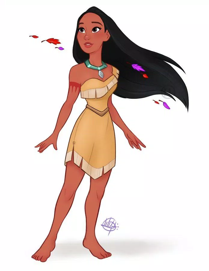 Công chúa da đỏ Pocahontas (Ảnh: Behance)