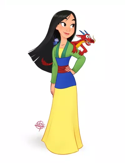 Công chúa Mulan (Ảnh: Behance)