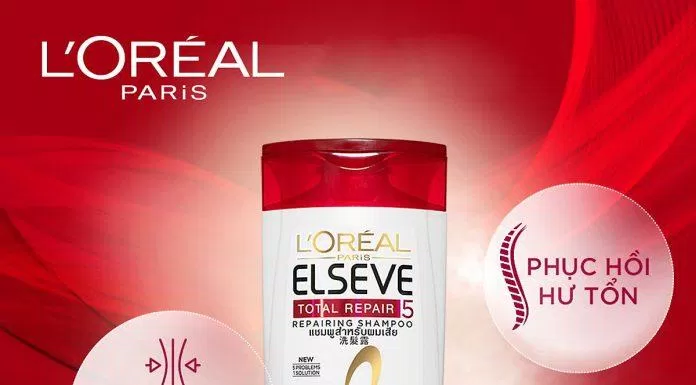 Dầu gội L’Oreal Elseve Total Repair 5 Shampoo với 5 tác động khắc phục các vấn đề của tóc nhanh chóng ( Nguồn: internet)