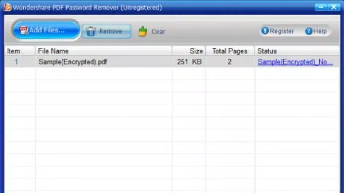 Phần mềm Wondershare PDF Password Remover (Ảnh: Internet).