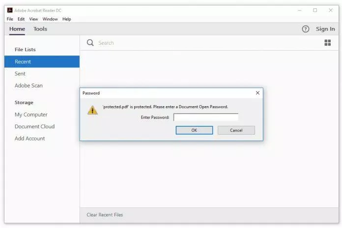 File PDF có mật khẩu khiến người dùng không thể mở xem (Ảnh: Internet). File PDF có mật khẩu khiến người dùng không thể mở xem (Ảnh: Internet).