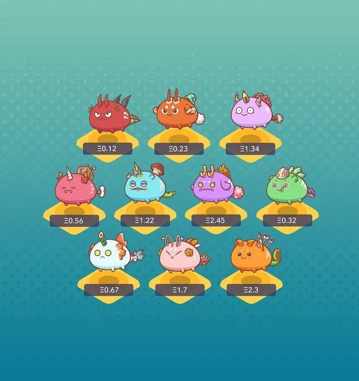 Các Axie được định giá theo ETH (Ảnh: Internet).