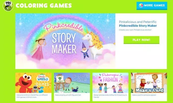 Game tô màu của PBS Kids (Ảnh: Internet).