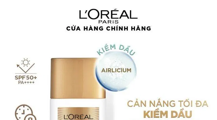 Kem chống nắng L’Oreal UV Defender Serum Protector Matte & Fresh giúp kiểm soát dầu nhờn và bã nhờn hiệu quả ( Nguồn: internet)