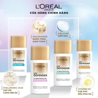 Review kem chống nắng LOreal UV Defender Serum Protector: 4 tấm khiên bảo vệ siêu hoàn hảo Airlicium Alcohol Denat Bảo vệ BlogAnChoi che khuyết điểm chống nắng công dụng dưỡng ẩm Fragrance Hà Anh hyaluronic acid kem chống nắng kem chống nắng l oreal kem chống nắng L Oreal Paris UV Perfect kem chống nắng L Oreal UV Defender Kem chống nắng L Oreal UV Defender Serum Protector có tốt không kem chống nắng L Oreal UV Perfect kiềm dầu L Oreal L Oreal Paris UV Perfect L Oreal UV Defender Serum Protector Bright Clear L Oreal UV Defender Serum Protector Correct Protect L Oreal UV Defender Serum Protector Matte Fresh L Oreal UV Defender Serum Protector Moist Fresh LOréal Màng lọc Mexoryl Màng lọc Mexoryl XL nâng tone da Niacinamide review kem chống nắng sản phẩm sử dụng kem chống nắng thành phần thiết kế thương hiệu thương hiệu LOréal Vitamin B3 Vitamin CG