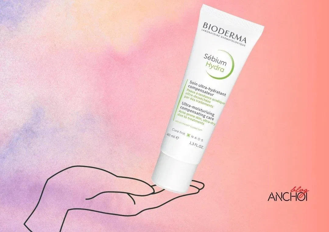 kem dưỡng ẩm Bioderma Sebium Hydra giúp cấp nước, làm dịu da ( Nguồn: BlogAnChoi)