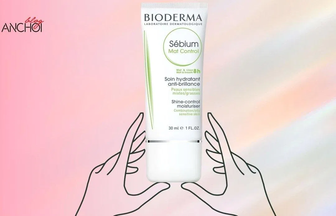 Kem dưỡng Bioderma Sebium Mat Control giúp kiểm soát dầu thừa, kiềm dầu lên đến 8 giờ ( Nguồn: BlogAnChoi)
