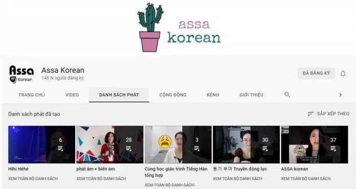 Kênh Youtube Assa Hàn Quốc