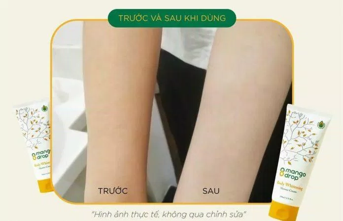 Sữa tắm Mango Drop Body Whitening Shower Cream có khả năng dưỡng trắng da, bật tông nhanh chóng trong khi vẫn an toàn cho da (Nguồn: Internet).