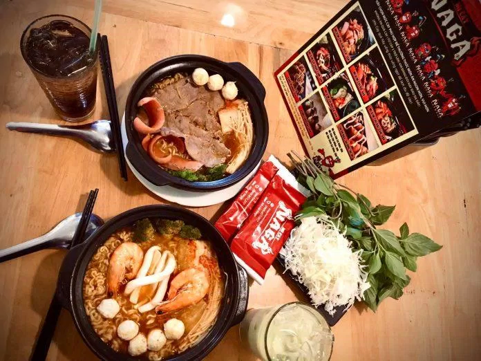 Mỳ kim chi bò và mỳ kim chi hải sản. (Ảnh: Internet)