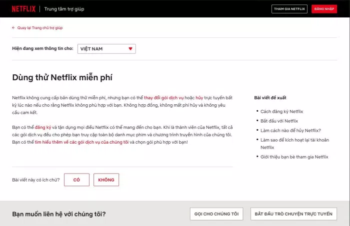 Netflix ngừng cung cấp ưu đãi dùng thử miễn phí tại thị trường Việt Nam (Ảnh: BlogAnChoi). Netflix ngừng cung cấp ưu đãi dùng thử miễn phí tại thị trường Việt Nam (Ảnh: BlogAnChoi).