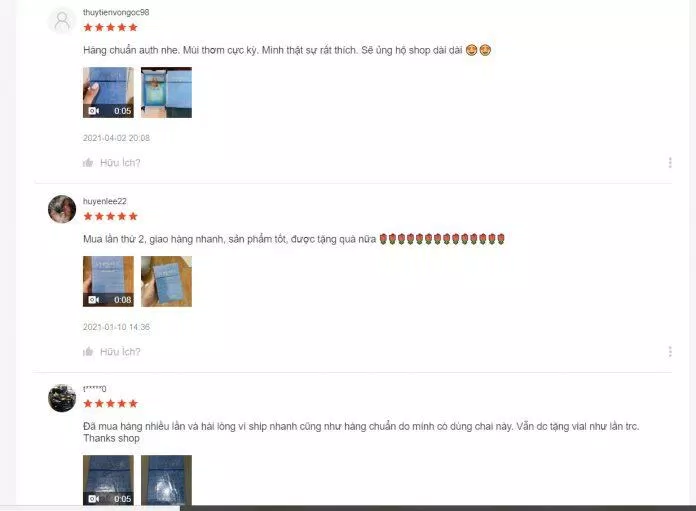 Những lời khen của khách hàng về sản phẩm trên trang Shopee (ảnh: BlogAnChoi).