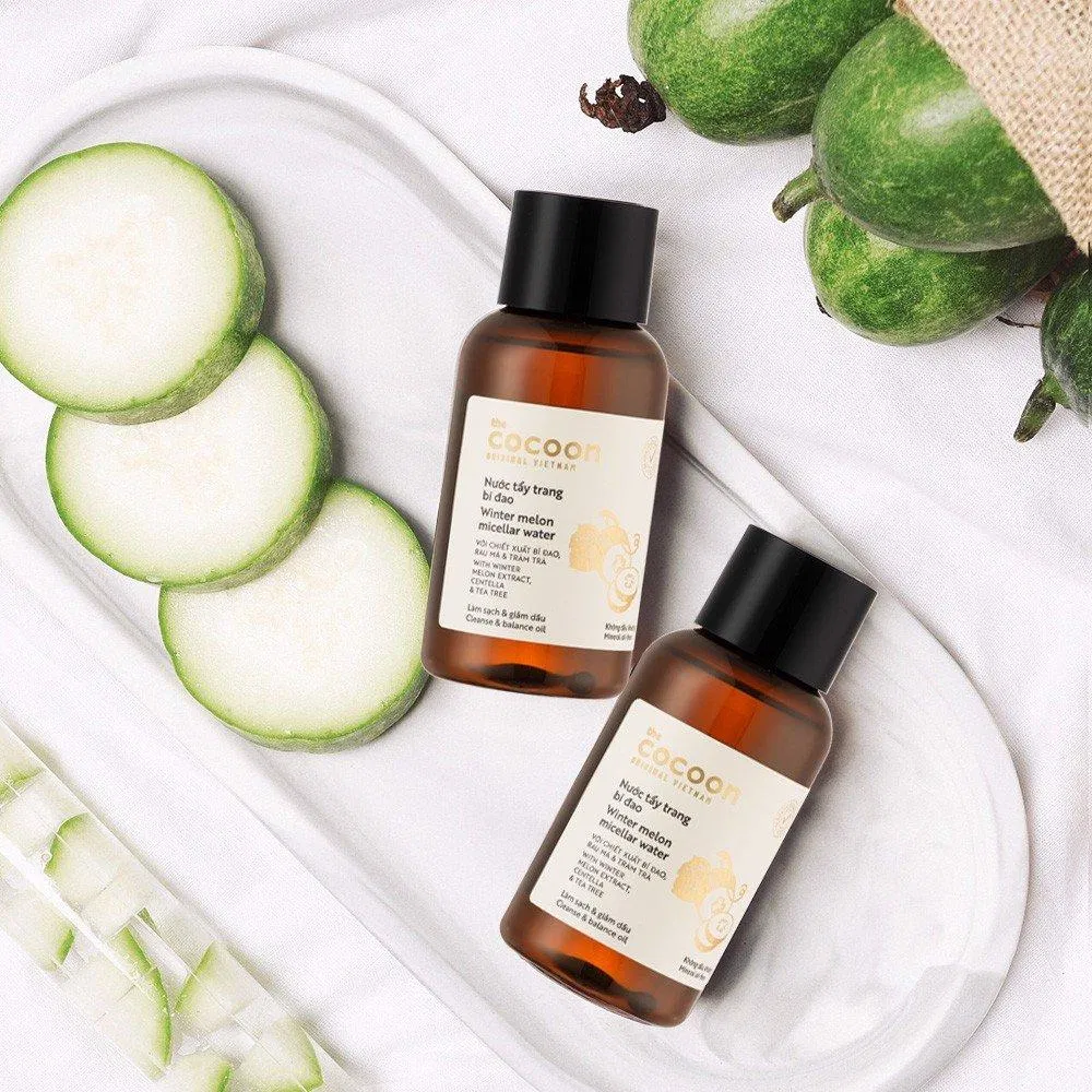 Nước tẩy trang bí đao Cocoon Winter Melon Micellar Water còn có hẳn phiên bản 140ml để tiện lợi cho việc du lịch ngắn ngày của bạn đấy ( Nguồn: internet)