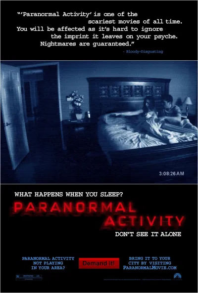 Phim kinh dị Found Footage Paranormal Activity (2007) (ảnh: internet) Phim kinh dị Found Footage Paranormal Activity (2007) (ảnh: internet)