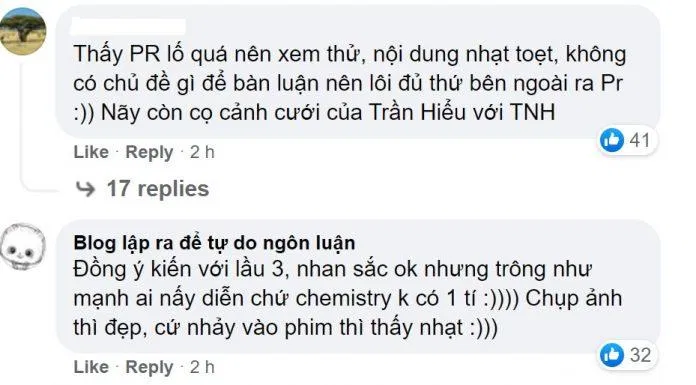 Một số bình luận của khán giả về 10 tập đầu phim. (Ảnh: BlogAnChoi)