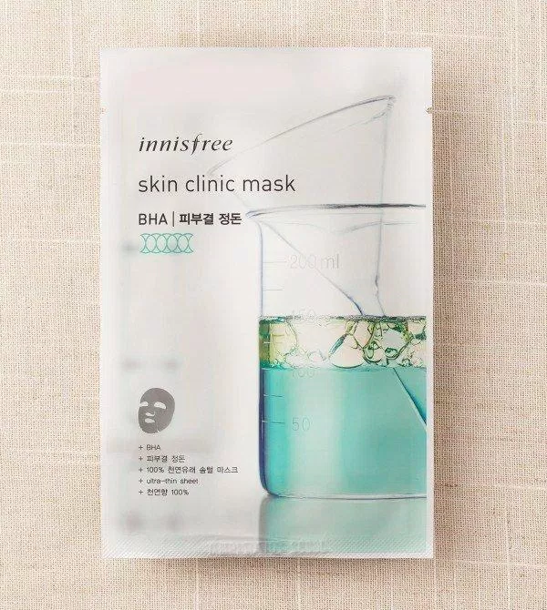 Mặt nạ dưỡng ẩm, làm trắng da Innisfree Skin Clinic Mask BHA (ảnh: internet)