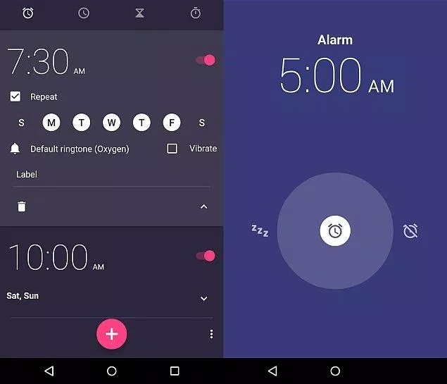 Ứng dụng báo thức Google Clock (Ảnh: Internet).