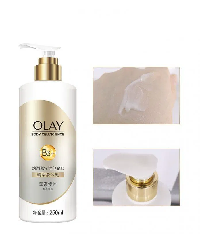 Kết cấu lotion dễ thấm, không bết dính, không nâng tone của Olay Vitamin B3 + C (Ảnh: nquynhvy)