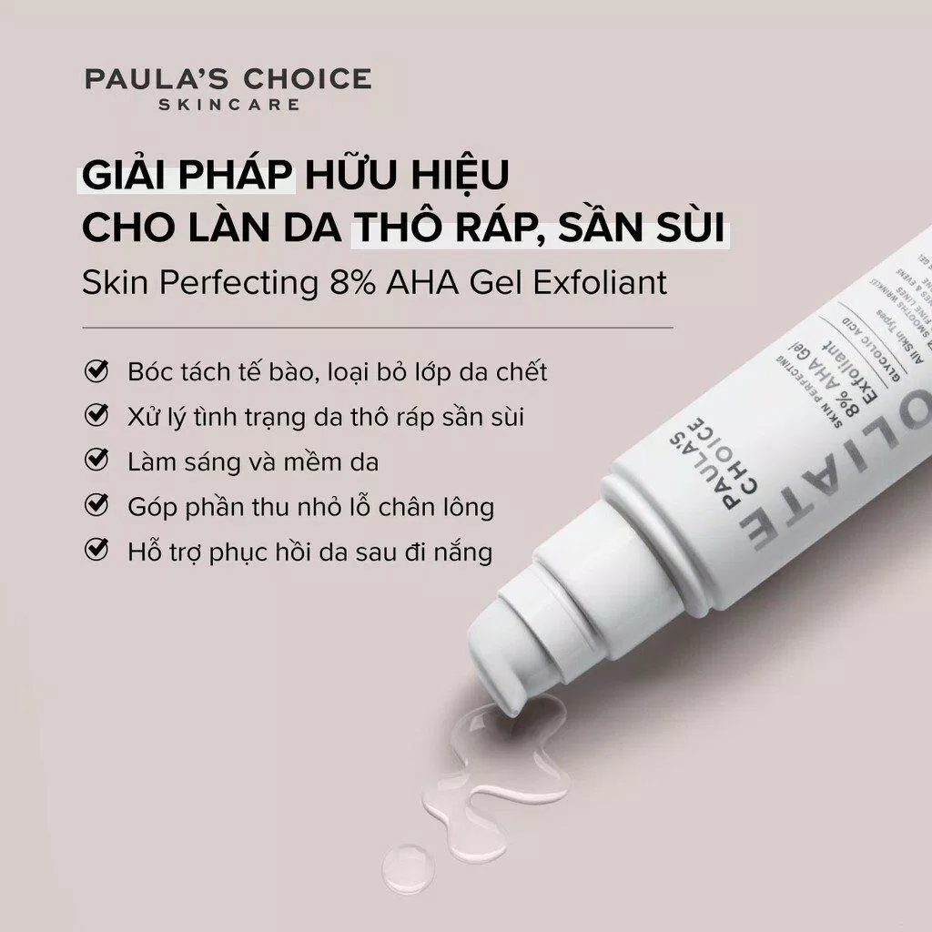 Review tẩy tế bào chết AHA Paulas Chocie 8 Glycolic Acid: dưỡng da căng mịn, sáng khỏe AHA Paula s Chocie AHA Paula s Chocie 8 Glycolic Acid AHA Paula s Choice BHA Paula s Choice BlogAnChoi cải thiện tone màu da căng mịn Chiết xuất hoa cúc chống lão hoá công dụng da căng mịn dưỡng da Glycolic Acid làm mịn da làm sáng da Panthenol paulas choice review sản phẩm Sodium Hyaluronate tẩy tế bào chết tẩy tế bào chết AHA Tẩy tế bào chết AHA Paula s Chocie Tẩy tế bào chết AHA Paula s Choice 8 Glycolic Acid có tốt không thành phần thiết kế thương hiệu vitamin B5