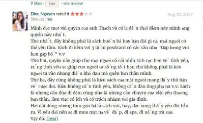Đánh giá của độc giả trên Goodreads. (Ảnh: BlogAnChoi)
