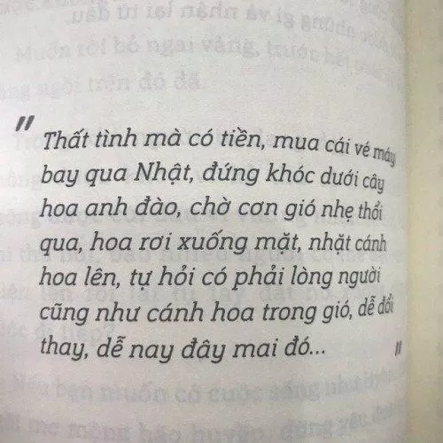 Tác giả đưa người đọc đi qua rất nhiều cung bậc cảm xúc. Thoáng chốc vừa "khóc" xong lại phải "cười"