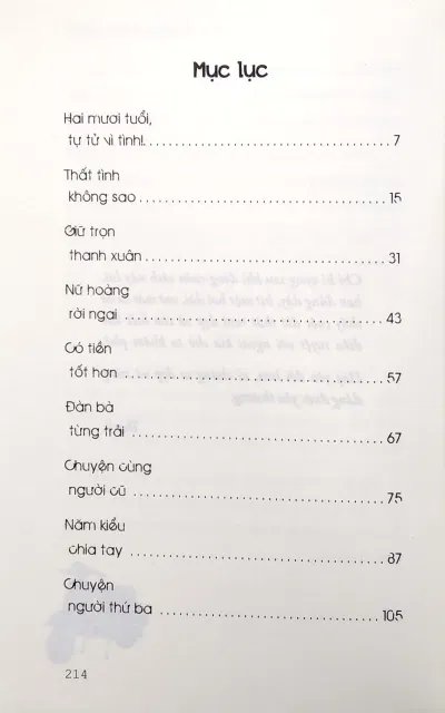 Những chương của cuốn sách. (Ảnh: Internet)