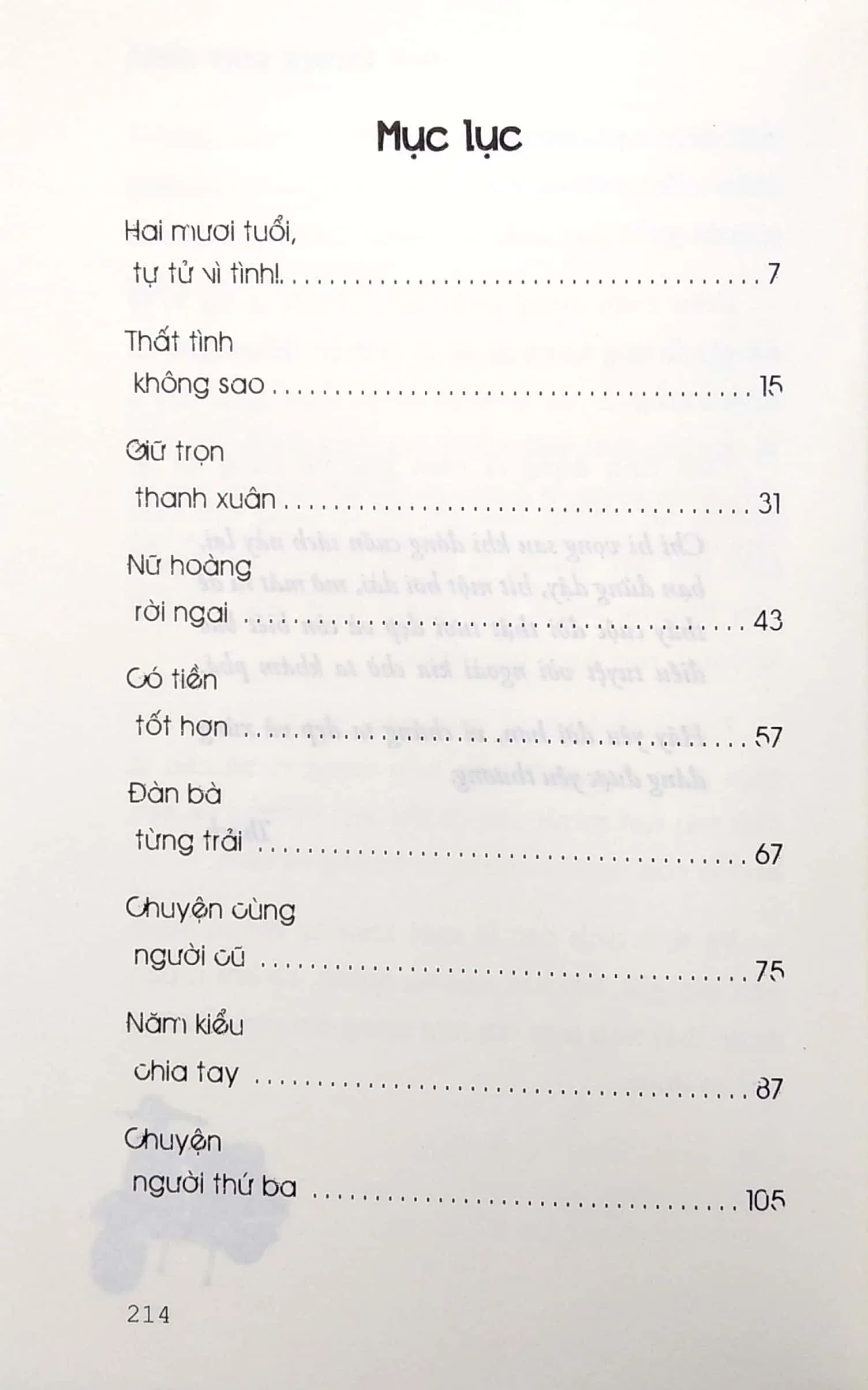 Những chương của cuốn sách. (Ảnh: Internet)