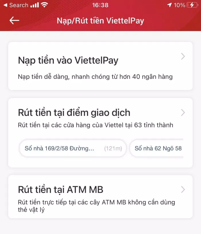 Tại bước này, bạn chọn Nạp tiền vào ViettelPay (Ảnh: BlogAnChoi).